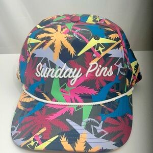 Adidas Sunday Pins Limited Edition Golf Snapback Hat Cap Embroidered Rope